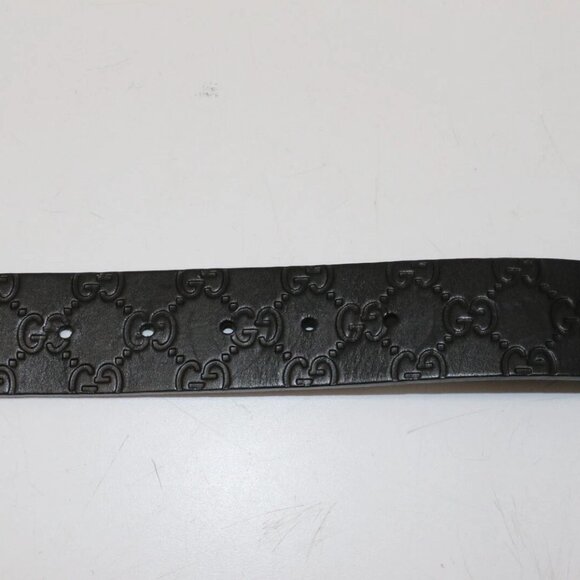 GUCCI Men's GG Monogram Square Interlocking Leather Belt Size 34 - Picture 4 of 16